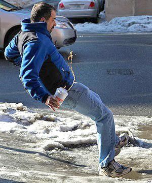 Icy sidewalk accident claims